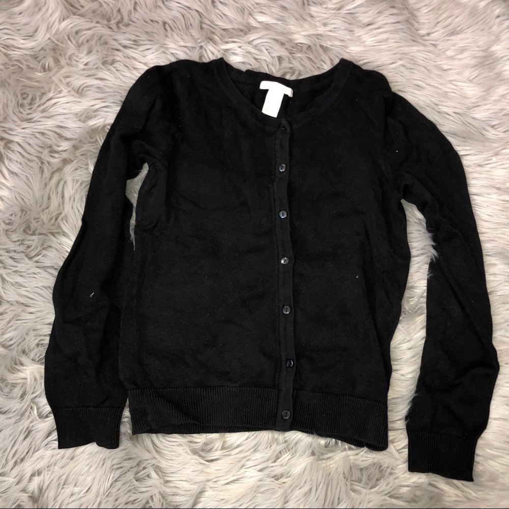Black button cardigan